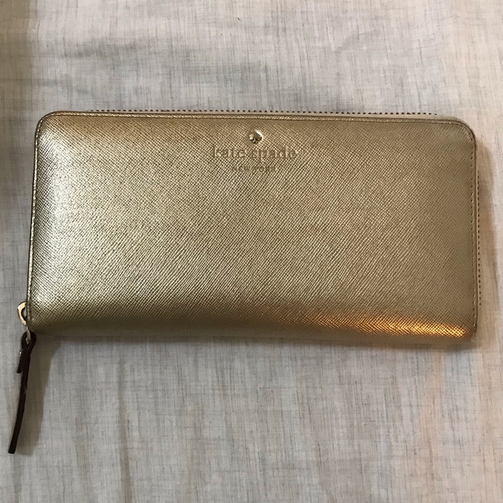 Kate Spade Gold Cameron Street Lacey Wallet